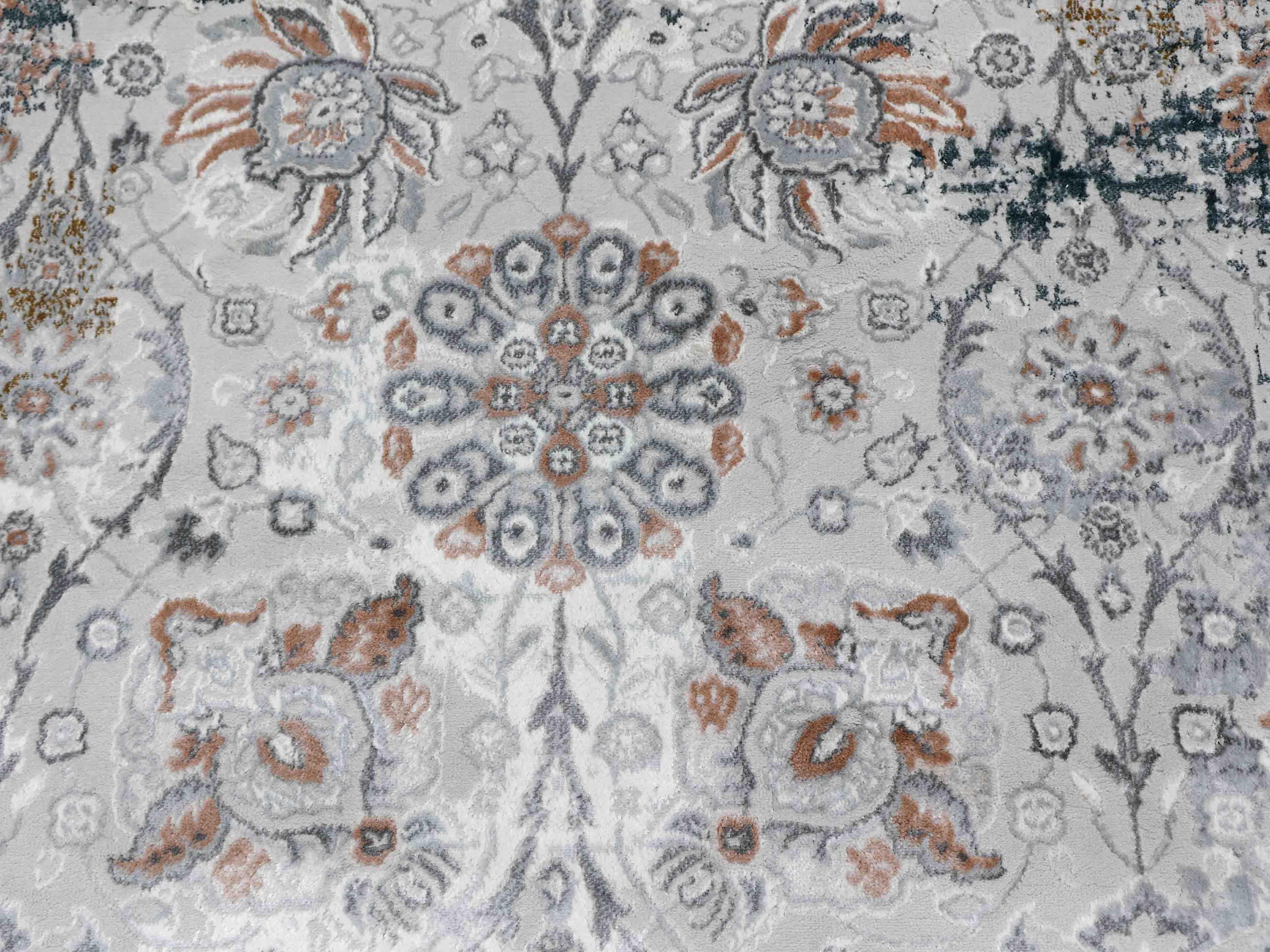 EL-022 | FT 2' X 5' | FT 3' X 5' | FT 4' X 6' | FT 5' X 7' | FT 6' X 9' | MODERN RUGS | CERULEAN/RUST - Luxurify