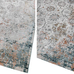 EL-022 | FT 2' X 5' | FT 3' X 5' | FT 4' X 6' | FT 5' X 7' | FT 6' X 9' | MODERN RUGS | CERULEAN/RUST - Luxurify