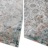 EL-022 | FT 2' X 5' | FT 3' X 5' | FT 4' X 6' | FT 5' X 7' | FT 6' X 9' | MODERN RUGS | CERULEAN/RUST - Luxurify