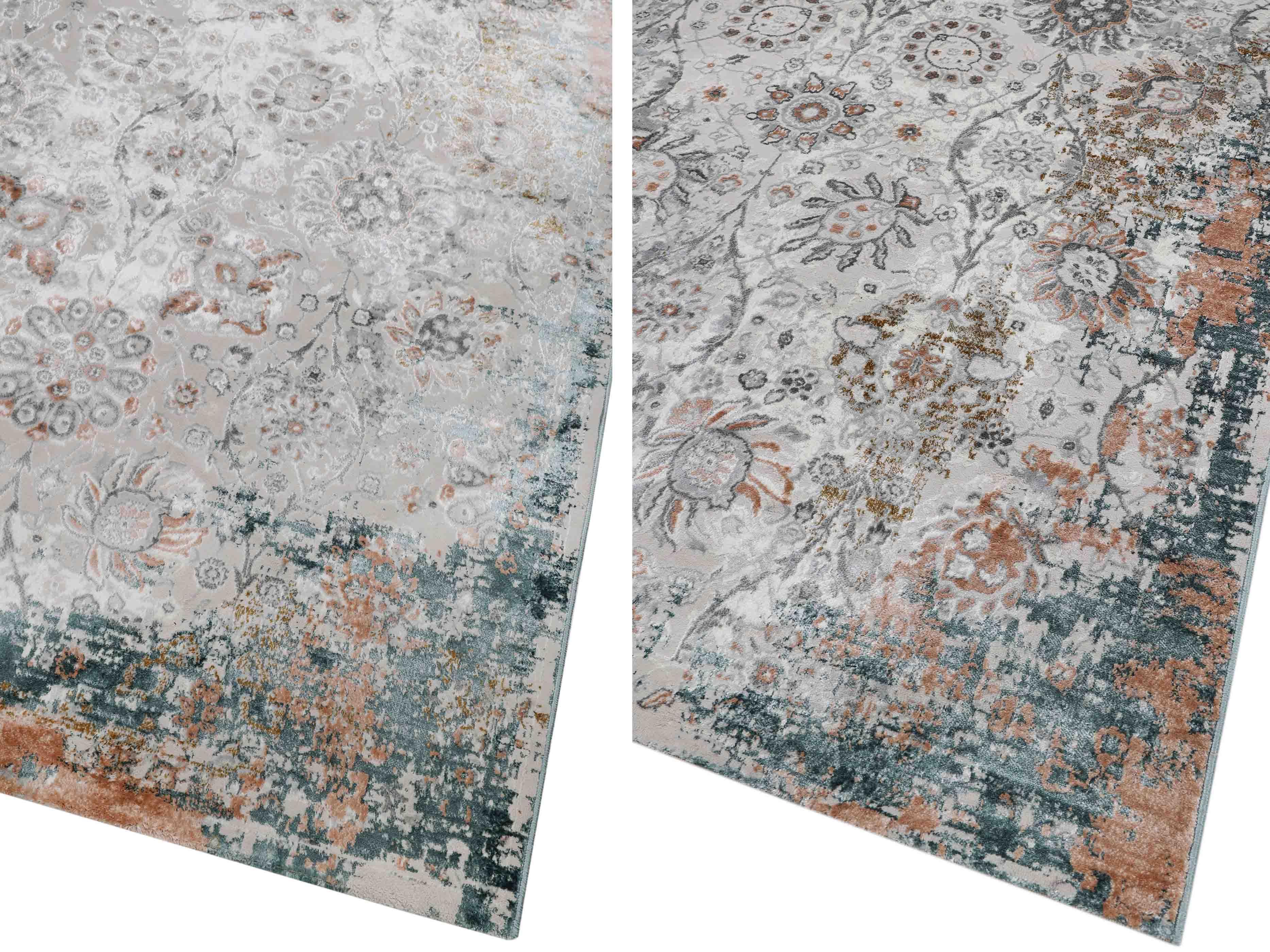 EL-022 | FT 2' X 5' | FT 3' X 5' | FT 4' X 6' | FT 5' X 7' | FT 6' X 9' | MODERN RUGS | CERULEAN/RUST - Luxurify