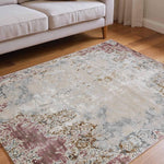 EL-015 | FT 2' X 5' | FT 3' X 5' | FT 4' X 6' | FT 5' X 7' | FT 6' X 9' | MODERN RUGS | SMOKE/RUST - Luxurify