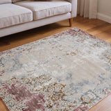 EL-015 | FT 2' X 5' | FT 3' X 5' | FT 4' X 6' | FT 5' X 7' | FT 6' X 9' | MODERN RUGS | SMOKE/RUST - Luxurify
