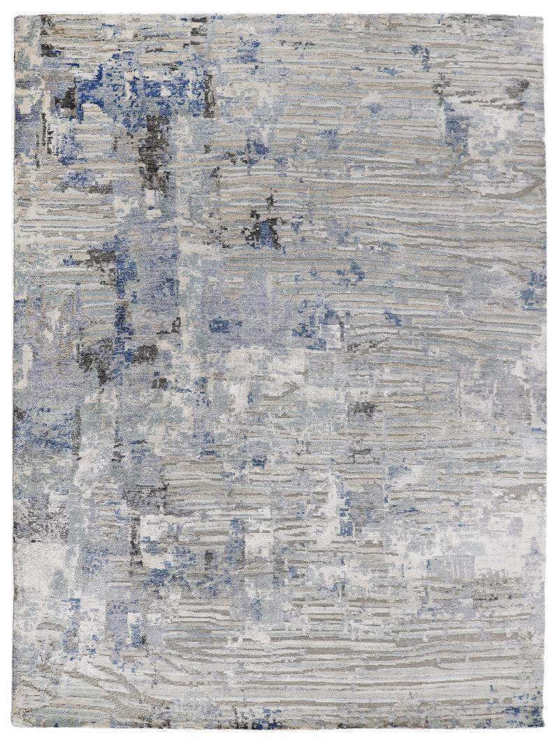 CAELIS | FT 8' X 10' | SILVER/BLUE COLOR | LANDSCPAES - Luxurify