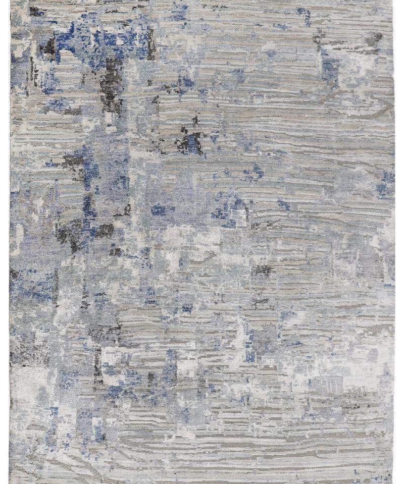 CAELIS | FT 8' X 10' | SILVER/BLUE COLOR | LANDSCPAES - Luxurify
