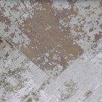 Luxury abstract rug with beige and white geometric pattern, handcrafted texture for modern home decor