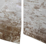 Luxury abstract rug with beige and brown tones, handcrafted for elegant home decor