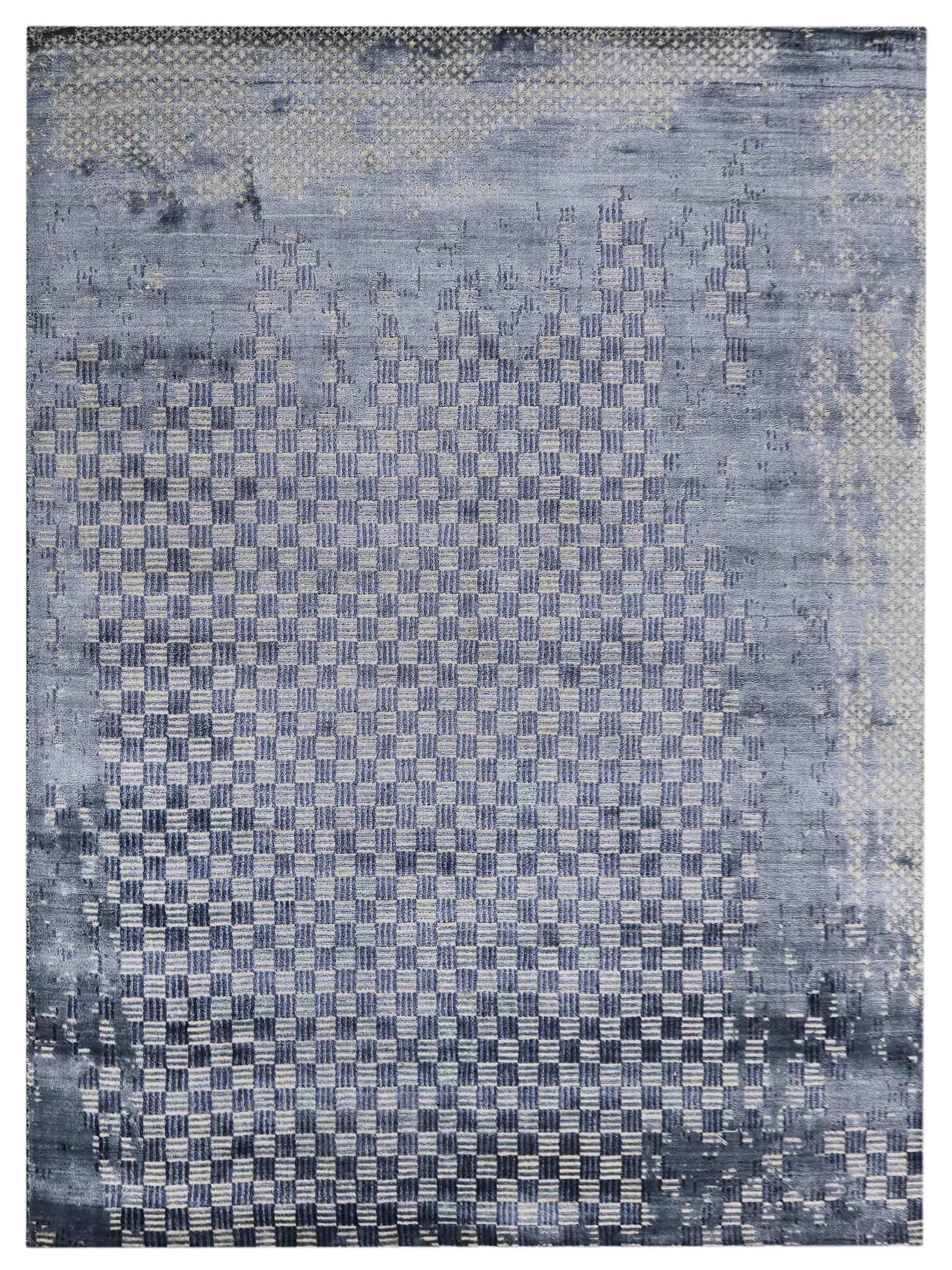 BLUE MATRIX | FT 6' X 9' | FT 8' X 10' | MODERN RUGS | BLUE COLOR - Luxurify