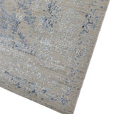 BIDZAR | FT 8' X 10' | FT 9' X 12' | TRADITIONAL  RUGS | IVORY/BLUE COLOR