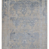 BIDZAR | FT 8' X 10' | FT 9' X 12' | TRADITIONAL  RUGS | IVORY/BLUE COLOR