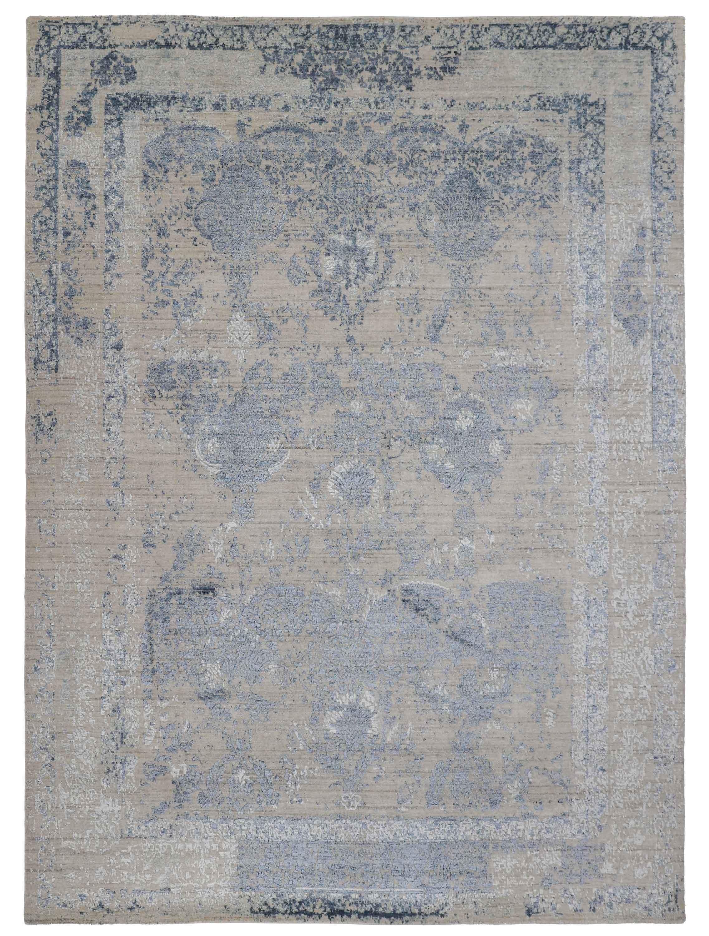 IVORY WHISPER | FT 8' X 10' | FT 9' X 12' | TRADITIONAL RUGS | IVORY/BLUE COLOR - Luxurify