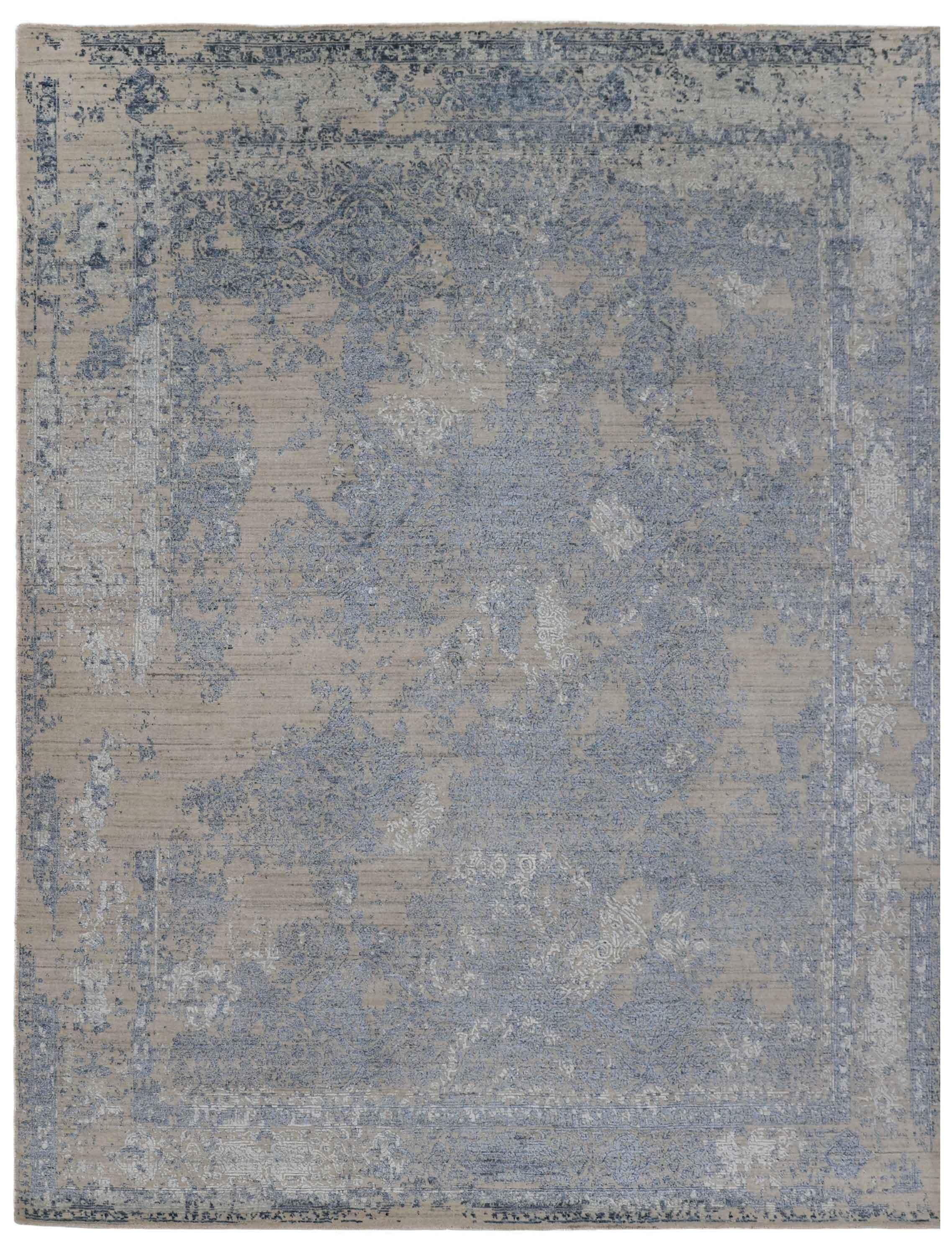 MAELIS | FT 9' X 12' | TRADITIONAL RUGS | IVORY-BLUE COLOR - Luxurify