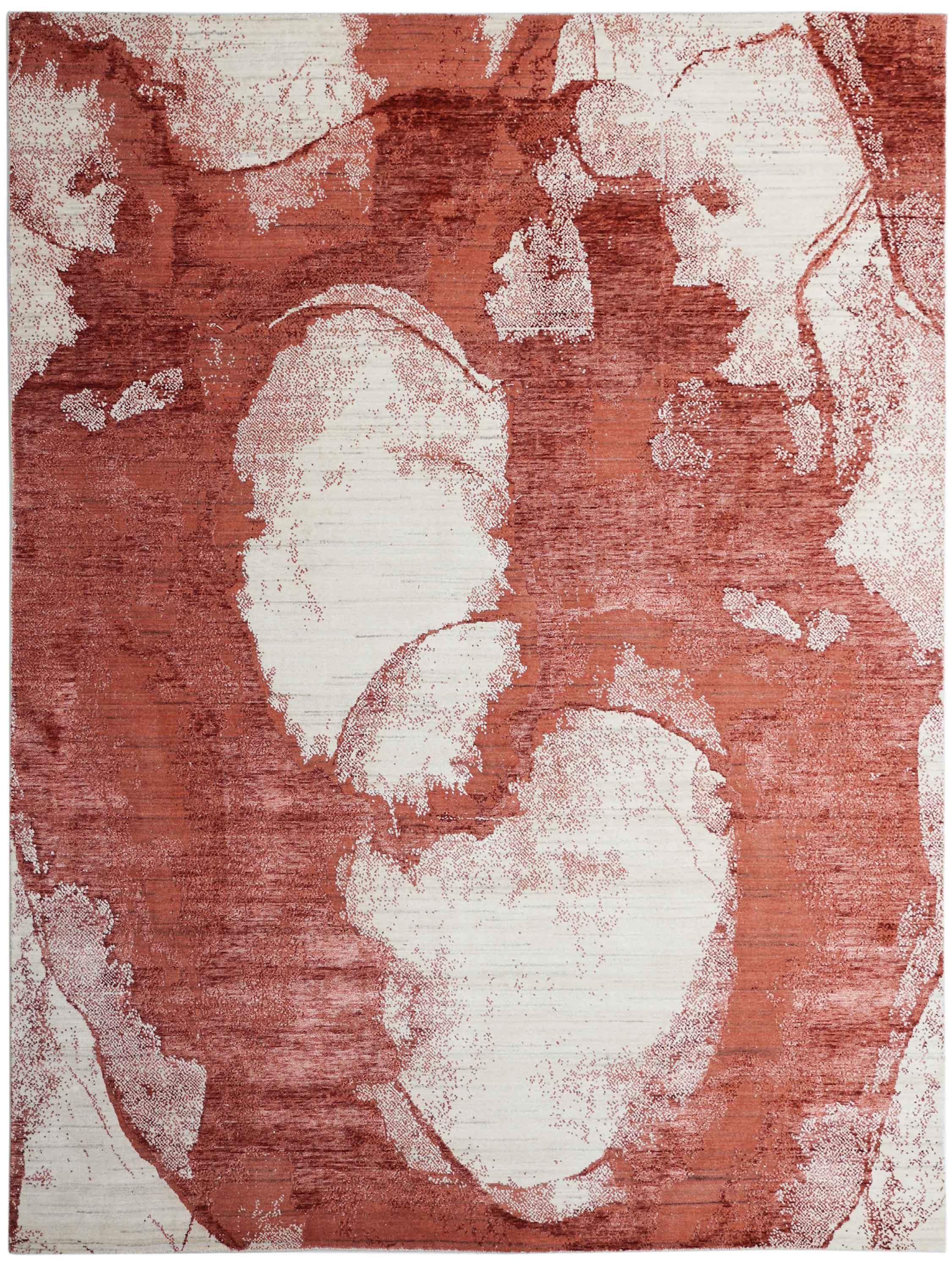 ROSETTA DRIFT | FT 8' X 10' | MODERN RUGS | IVORY/RED COLOR - Luxurify