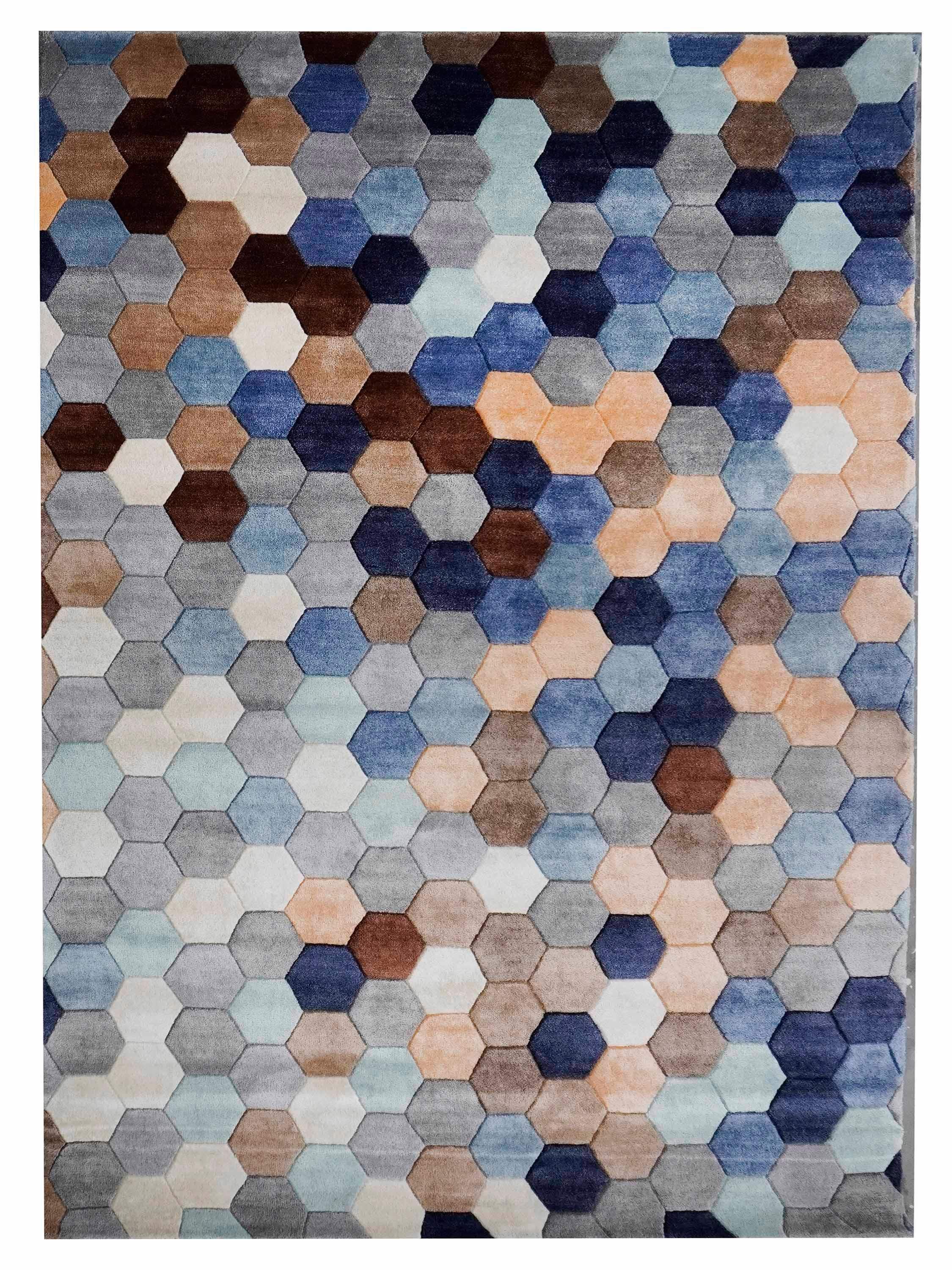 COSMIC HIVE | FT 5'6" x 8'6" | MODERN RUGS | MULTI COLOR - Luxurify