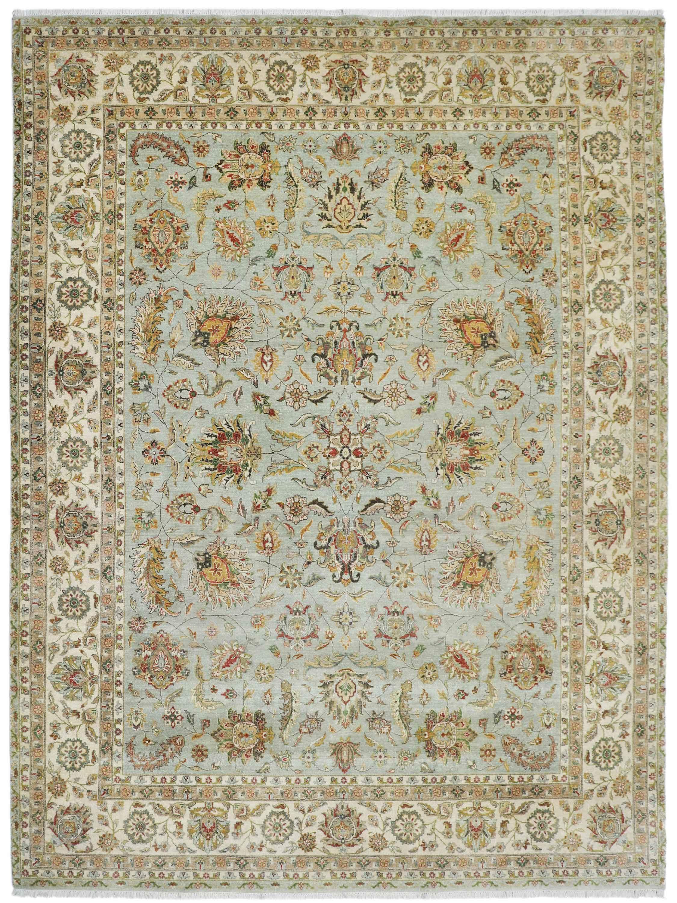 AVENELLE | FT 8' X 10' | TRADITIONAL RUGS | LT GREEN/IVORY COLOR - Luxurify