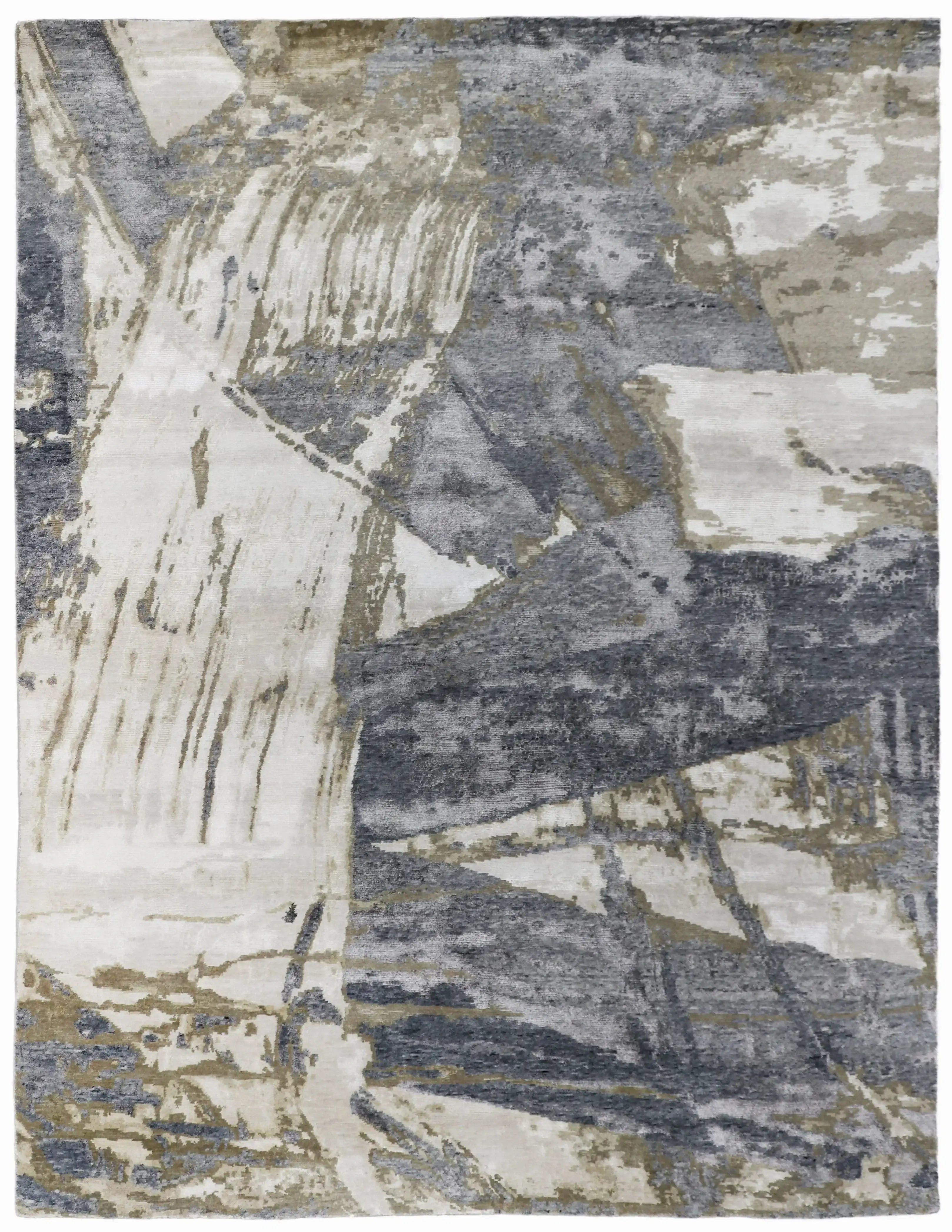 STRIATUS | FT 8' x 10' | FT 9' x 12' | FT 10' x 14' | AETHER | IVORY/GREY COLOR - Luxurify