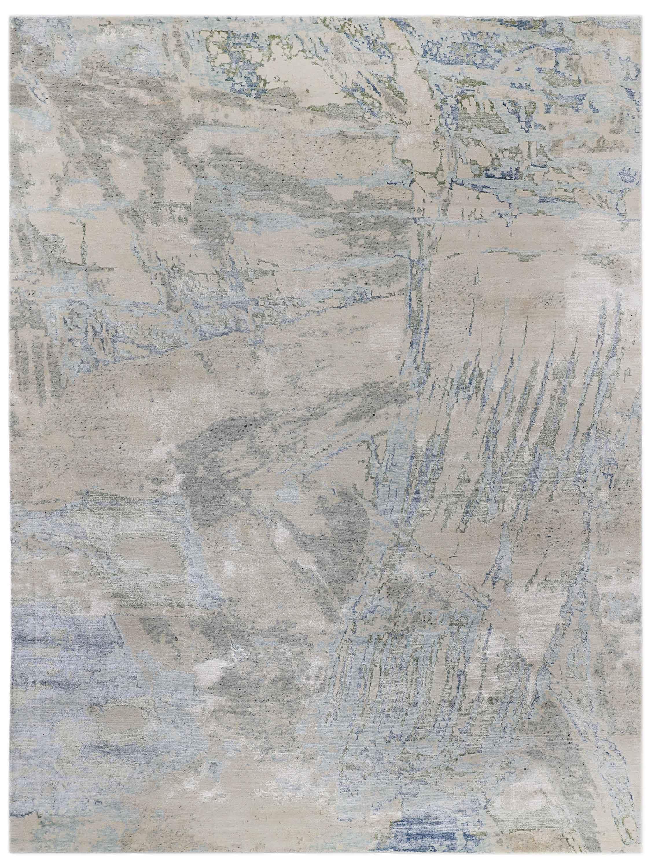 ICELANDIC ECHO | FT 9' X 12' | MODERN RUGS | IVORY/LT. BLUE - Luxurify