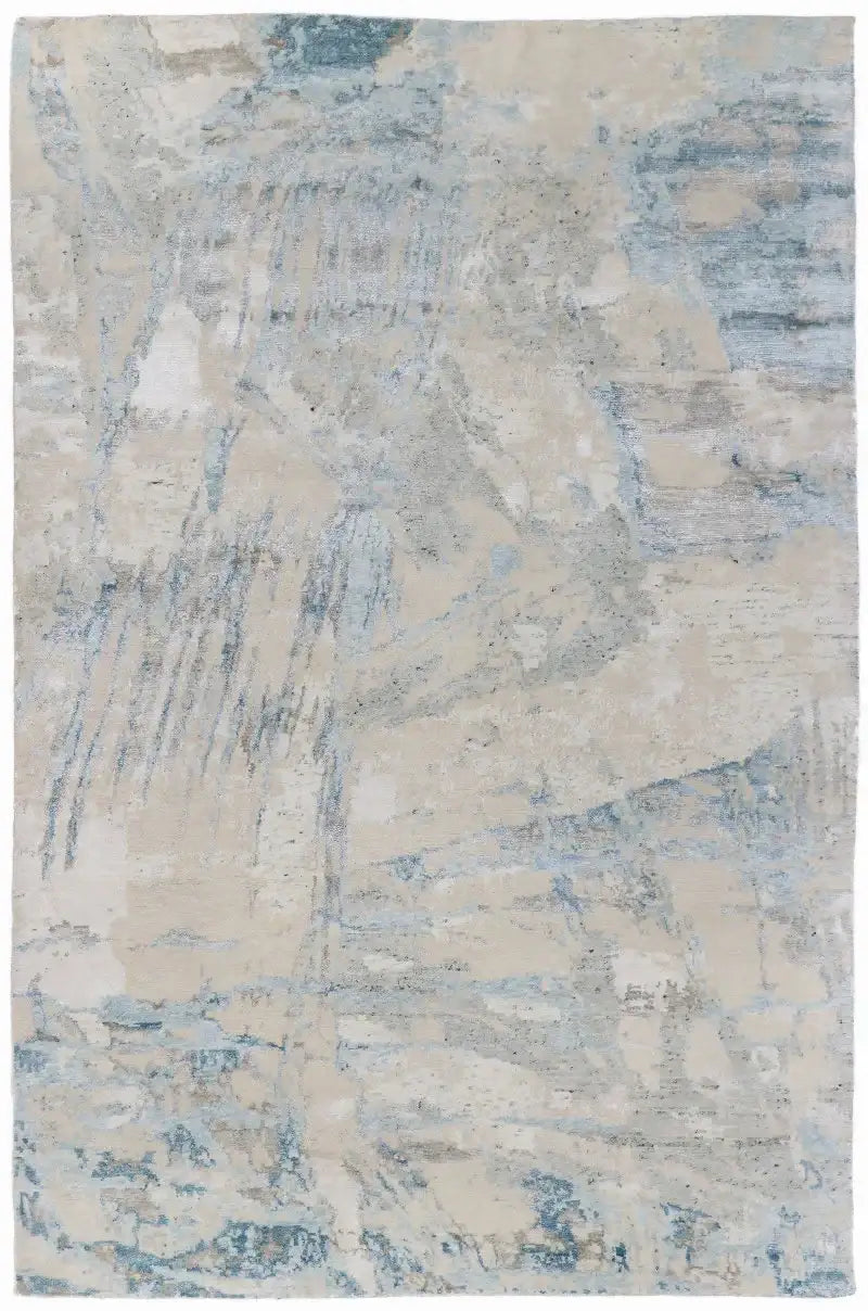GLACIAL HORIZON | FT 6' X 9' | MODERN | IVORY-LT. BLUE - Luxurify