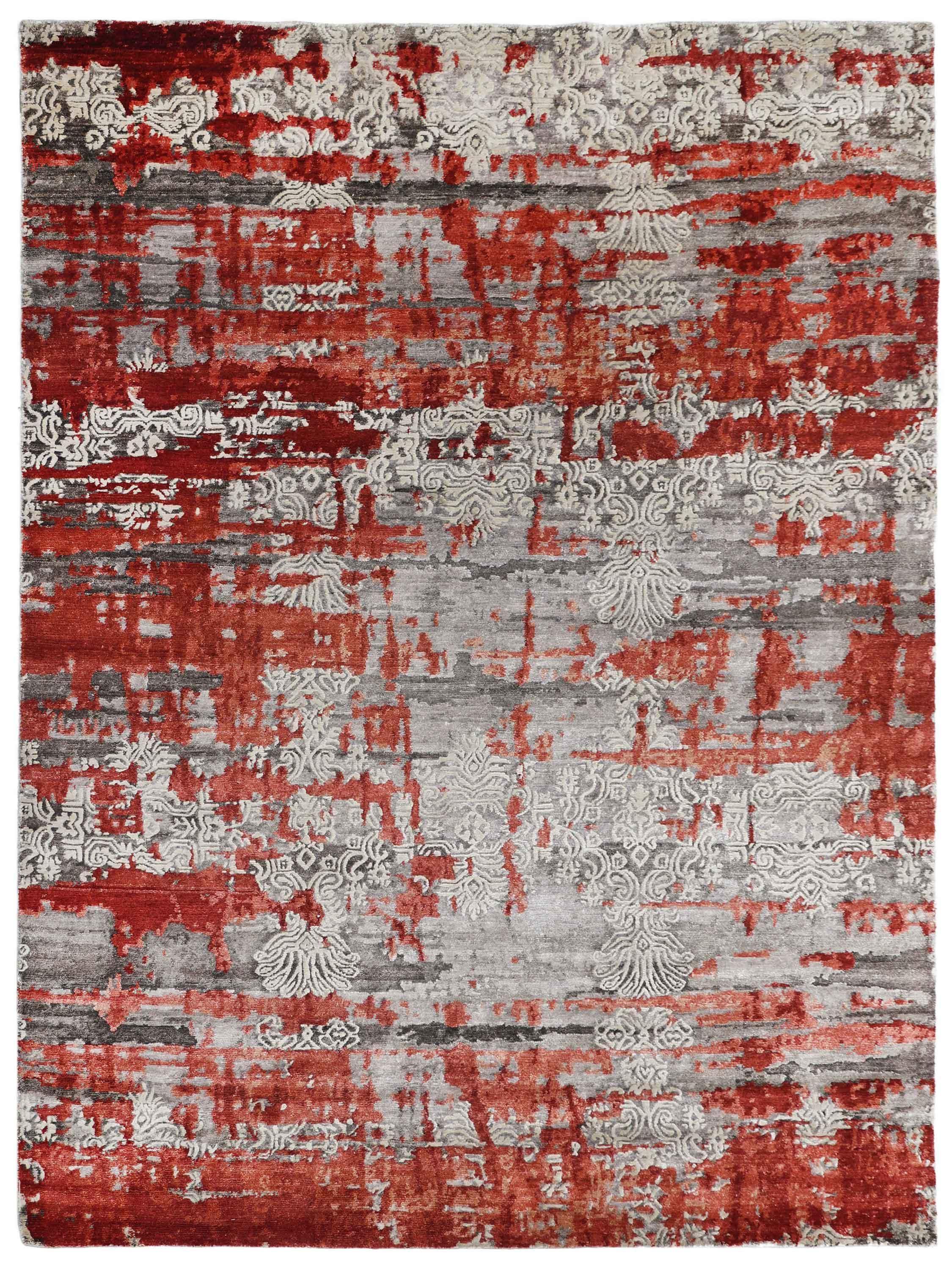 VERMILLION | FT 5'6" X 8' | TRADITIONAL RUGS | BROWN/RED COLOR - Luxurify