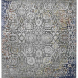 ROYAL SILHOUETTE | FT 6' X 9' | TRADITIONAL RUGS | GREY/BLUE COLOR - Luxurify