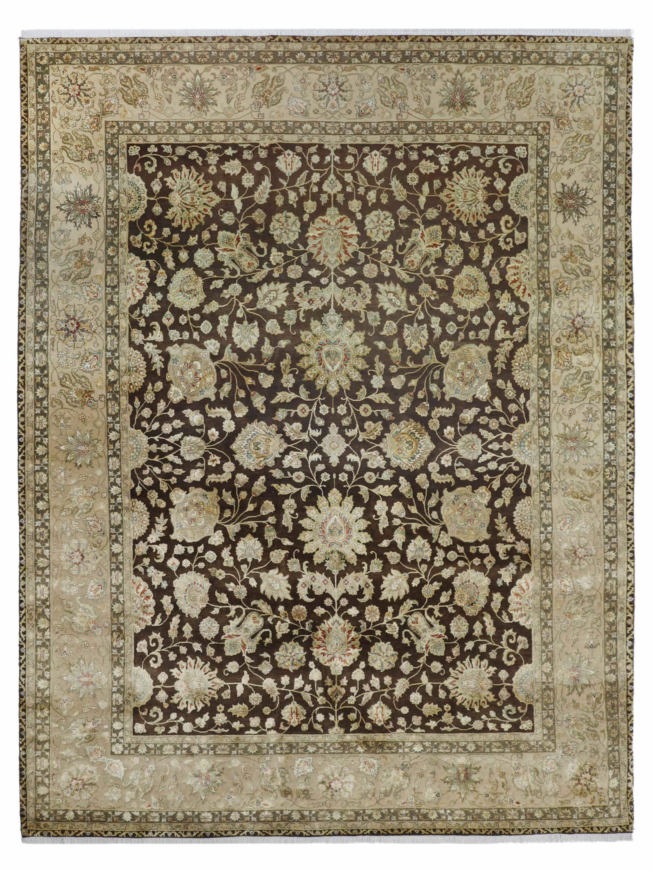 OBSCURA | FT 8' X 10' | FT 9' X 12' | TRADITIONAL RUGS | BROWN-IVORY COLOR - Luxurify