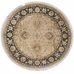 BELLAGIO | FT 4'0 ROUND | TRADITIONAL RUGS | BEIGE/BLACK COLOR - Luxurify