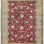 IMPERIAL BLOOM | FT 9' X 12' | TRADITIONAL RUGS | IVORY/RED COLOR - Luxurify