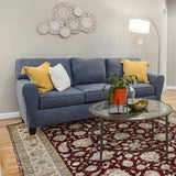 ELUSIVE | FT 8' X 10' | FT 9' X 12' | TRADITIONAL RUGS | IVORY/MAROON COLOR