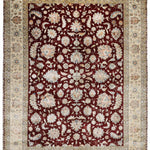 BAROQUEA | FT 8' X 10' | FT 9' X 12' | TRADITIONAL RUGS | IVORY/MAROON COLOR - Luxurify