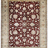 BAROQUEA | FT 8' X 10' | FT 9' X 12' | TRADITIONAL RUGS | IVORY/MAROON COLOR - Luxurify