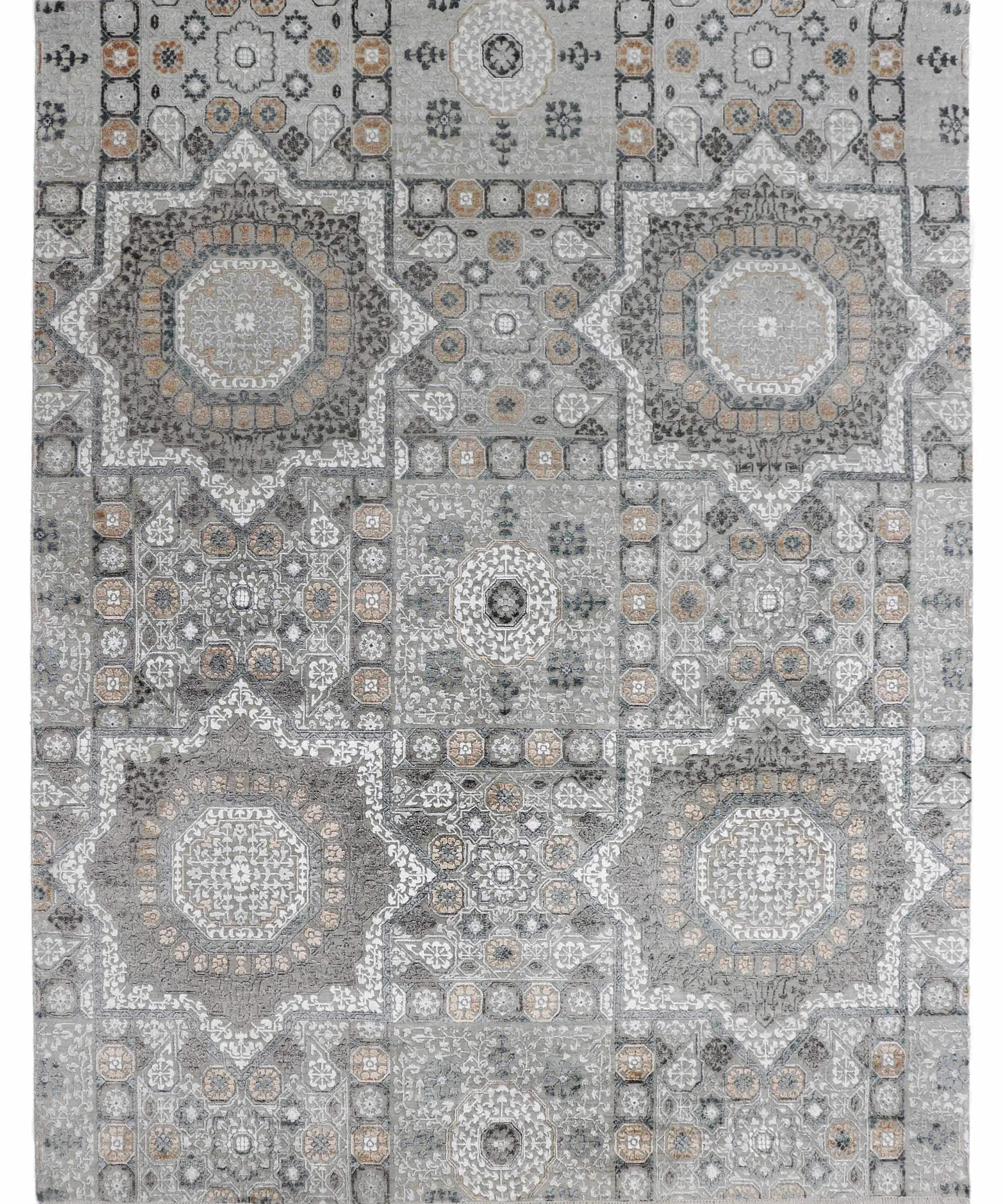 HAWTHORNE | FT 8' X 10' | TRADITIONAL RUGS | GREY-BEIGE COLOR - Luxurify