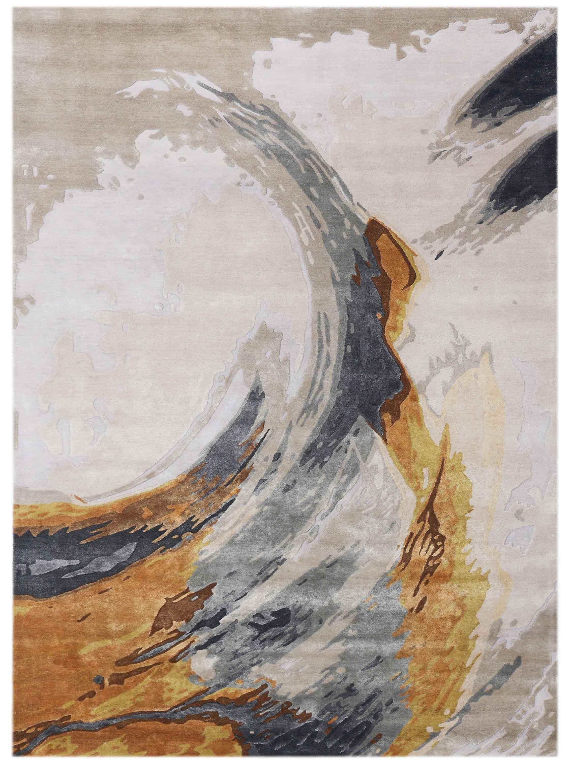 SUBWAY | FT 6' X 9' | MODERN RUGS | BEIGE/GOLD COLOR - Luxurify