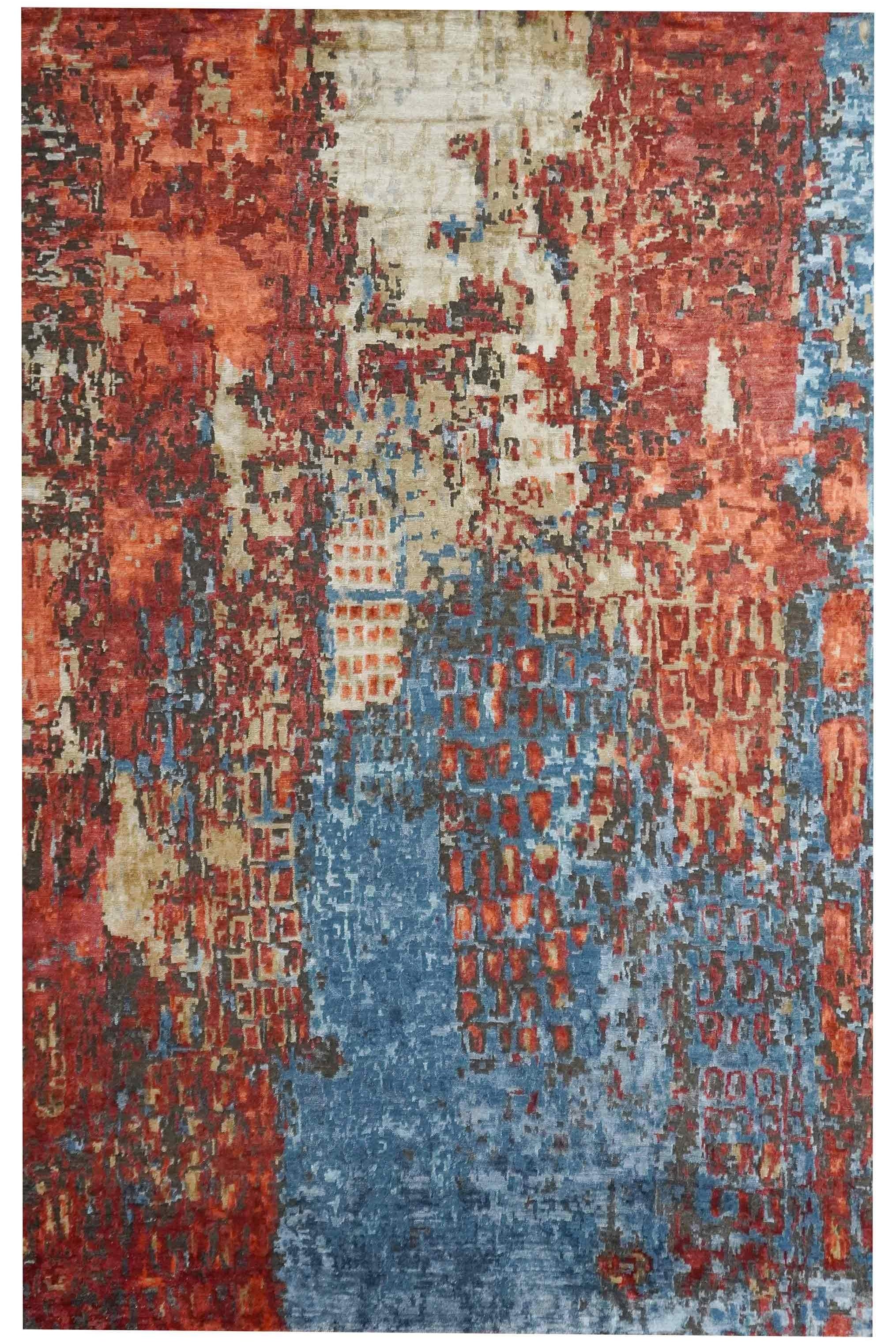 AZURE PHOENIX | FT 9' X 12' | MODERN RUGS | MULTI COLOR - Luxurify
