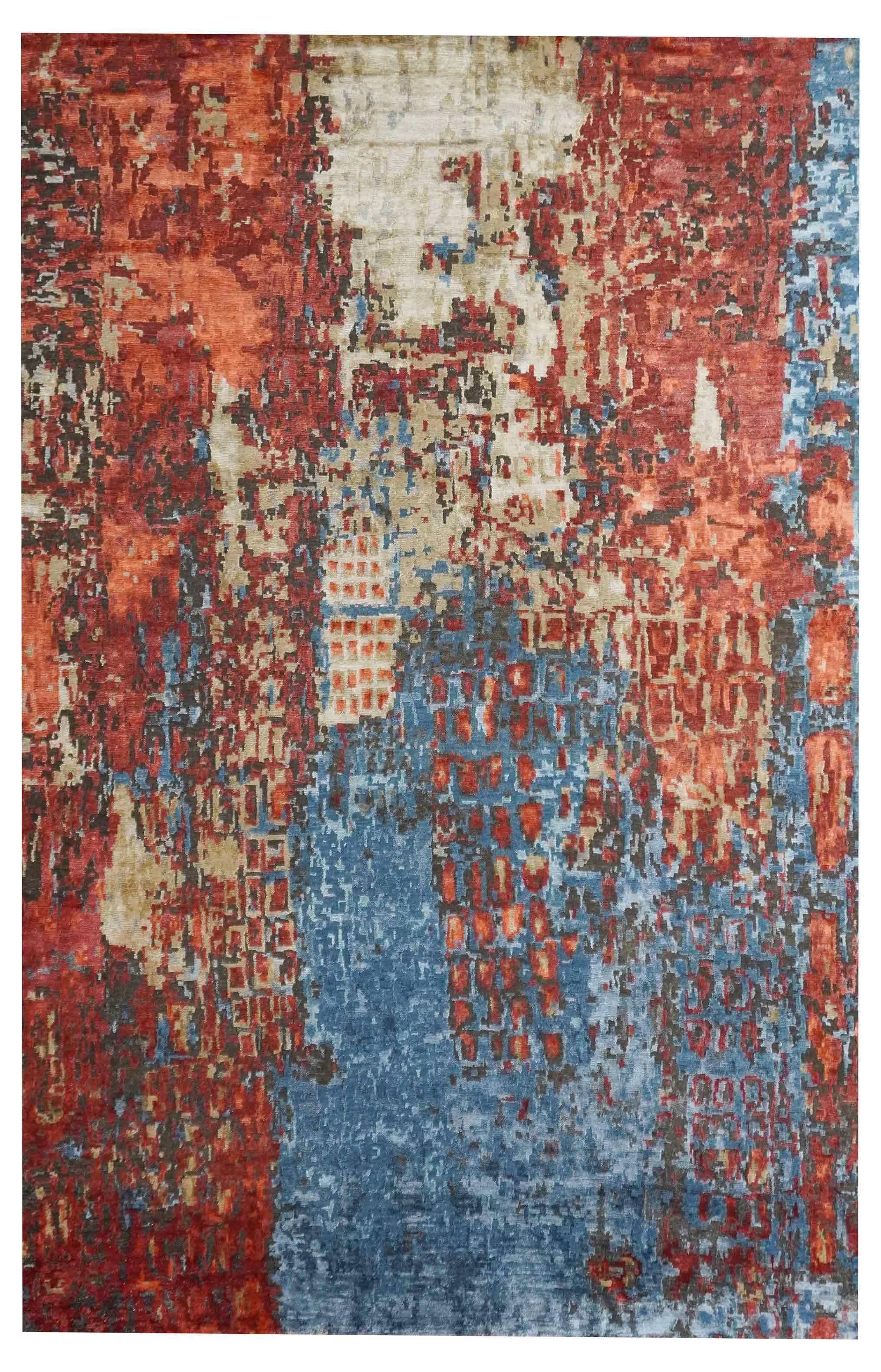 AZURE PHOENIX | FT 9' X 12' | MODERN RUGS | MULTI COLOR - Luxurify