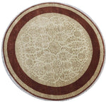SORRELIS | FT 8'0 ROUND | TRADITIONAL RUGS | BEIGE/RUST COLOR - Luxurify