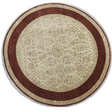 SORRELIS | FT 8'0 ROUND | TRADITIONAL RUGS | BEIGE/RUST COLOR - Luxurify