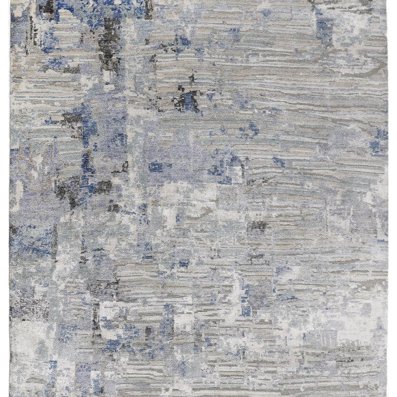 CAELIS | FT 8' X 10' | SILVER/BLUE COLOR | LANDSCPAES - Luxurify